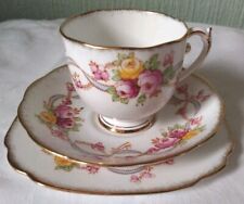 Vintage Roslyn "Terry" Fine Bone China Trio Cottagecore Roses