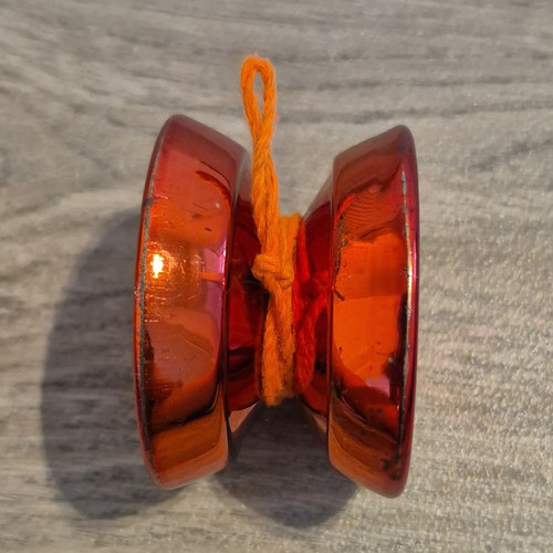 Red translucent metal yo - metal, yo-yo