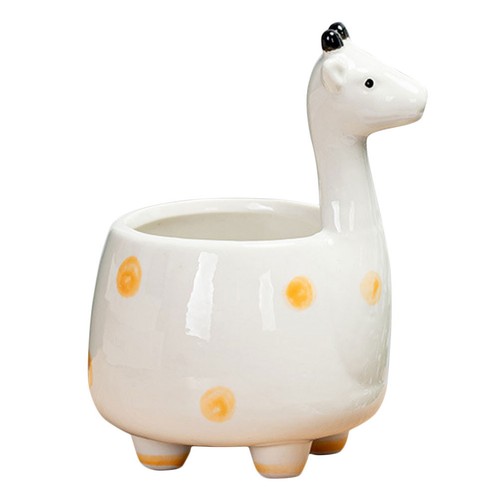Ceramic giraffe planter - ceramic,
