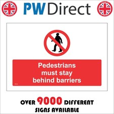 Sign pedestrians must stay - pedestrians,