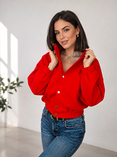 Women red bomber - women’s,