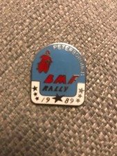 Collectable Peterborough BMF Rally pin badge, 1989