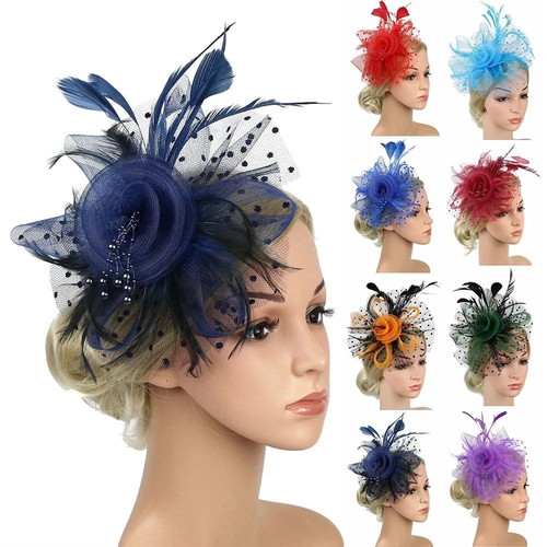 Large wedding fascinator - large,