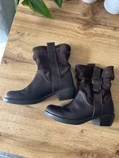 Fly London Women's Brown Leather/Suede Ankle Boots Size 5