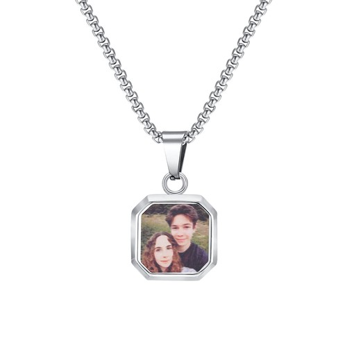 Personalised necklace square - necklace,