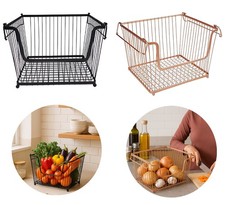 Stackable Wire Storage Baskets