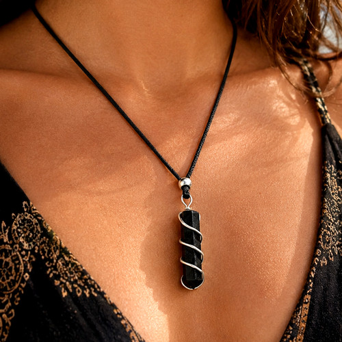 Black tibetan tourmaline - tibetan,
