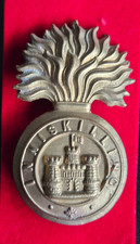 Inniskilling Fusiliers. British Military Glen Garry Badge with Lugs