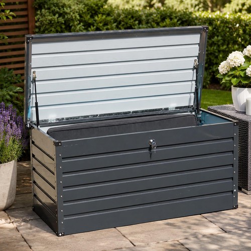 420l metal garden storage box - 420l,