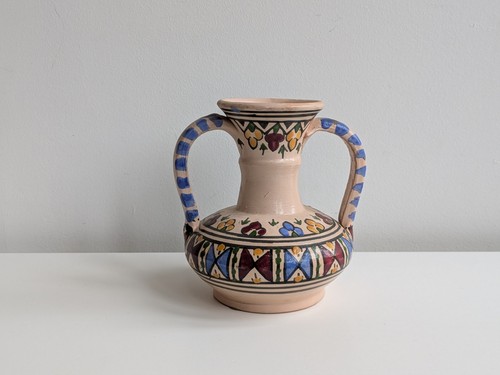 Hand painted ceramic vase - hand,