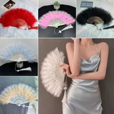 Lolita Feather Folding Fan