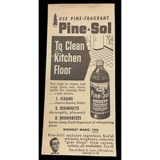 Pine Sol Vintage Print Ad 50s