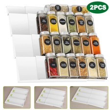 2X Kitchen Spice Rack Drawer