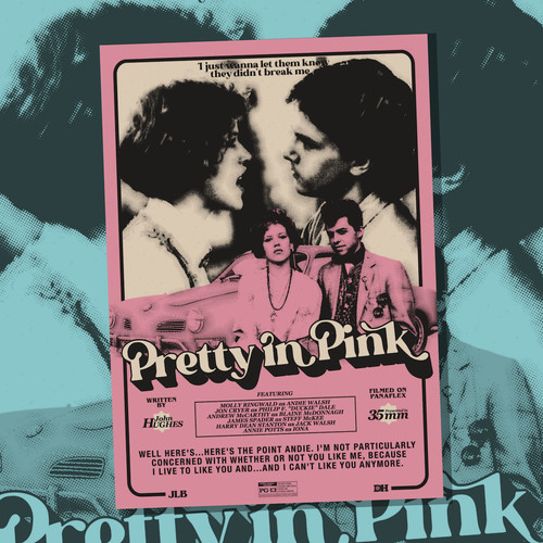 Pretty pink poster 80s - pink, poster,