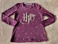 WOMENS PURPLE HARRY POTTER LONG SLEEVED PYJAMA TOP - SIZE 8 - 10