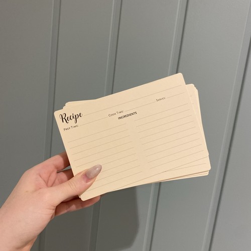 Blank recipe note - recipe,