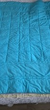 Quilted comforter Blanket Vintage Blue Bed Spread VW Campervan Retro