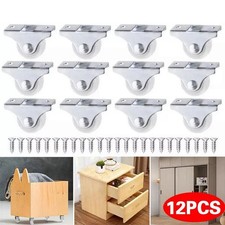 12Pcs Fixed Castor Rail Wheels