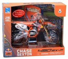 CHASE SEXTON USA KTM SXF 450 1:12 Die-Cast Motocross MX Toy Model Bike Orange