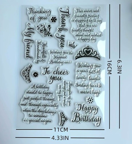 Clear stamps sentiments - clear,