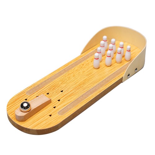 Wooden bowling game mini - wooden,