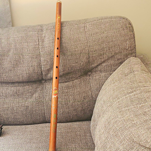 Brown wood shakuhachi flute - brown,
