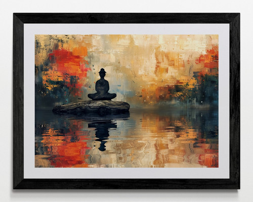 Buddha zen meditation framed - zen,