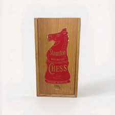 Vintage Staunton Boxwood Full Set Chess Pieces By House Martin