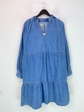 New Look Blue Denim Tiered
