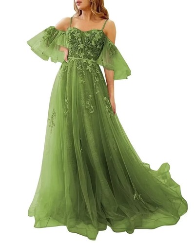 Tulle lace applique prom - tulle,