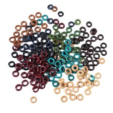 100 Pack Round Wooden Hair