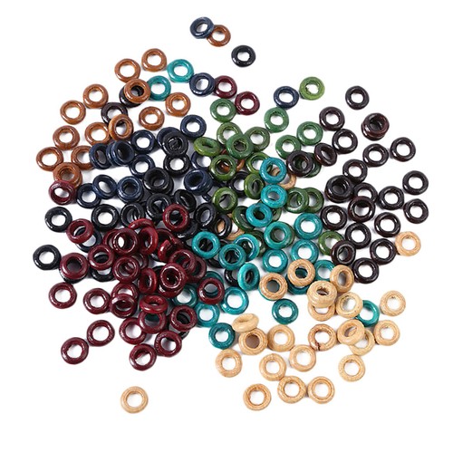 100 pack round wooden - 100, hair