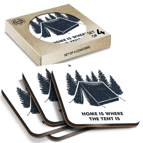 Boxed square coasters - boxed,