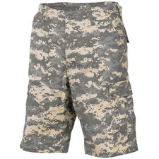 MFH Mens Bermuda US BDU Military Pants Combat Work Cargo Shorts AT-Digital Camo