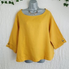Monsoon 100% Linen mustard 1/2