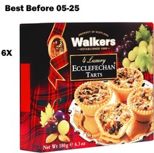 6X180g Walkers Shortbread Ecclefechan Tarts, Traditional Cake BBE 05-25 RRP £18