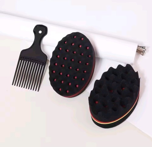 Afro comb and curl - , sponge