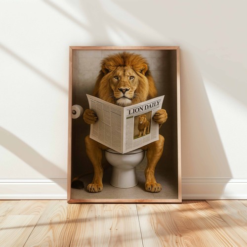 Funny lion toilet - funny, art