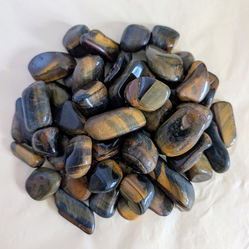 Tiger eye tumblestones 1kg - tiger's,