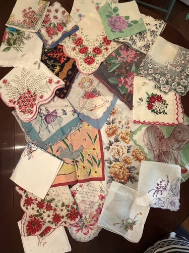 Vtg lot hankies - lot,
