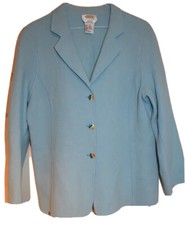 Talbots ~Petite Smart Wool/Nylon/Cashmere Mix Duck Egg Blue Size: 14
