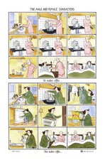 The Male and Female Character tea towel anniversary Tea Towels novelty funny fun
