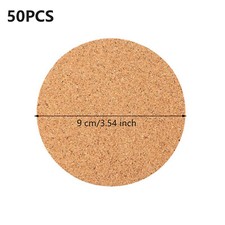 50x Plain Round Cork Coaster