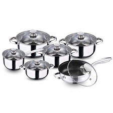 12Pcs Stainless Steel Cookware
