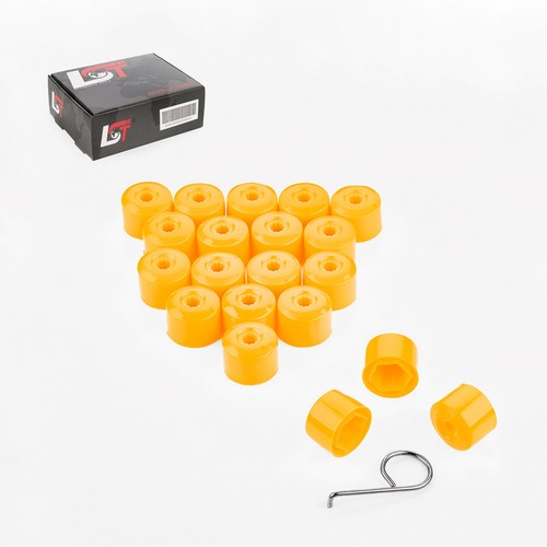 20x wheel nut caps set - 20x, yellow