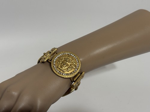 Vtg gianni versace gold medusa - versace,