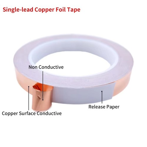 20m adhesive copper slug - copper, tape