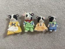 Sylvanian Families - Buttercup Friesian Cow Family Set - Calico Critters - 1985
