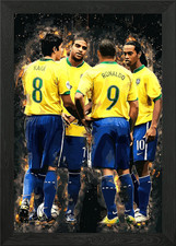 Brazil Football Team Framed