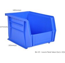 Rhino Tuff Bin-25 Pk 20, Plastic Parts Storage Strong Garage Workshop Van Boxes